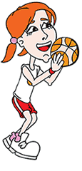 Mini-Basketball England Ellie kid character