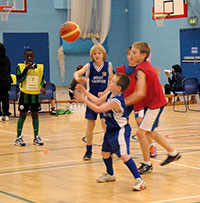 Mini-Basketball in the sports hall