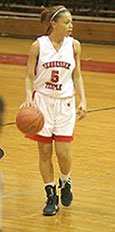 photo of amber playing basketball